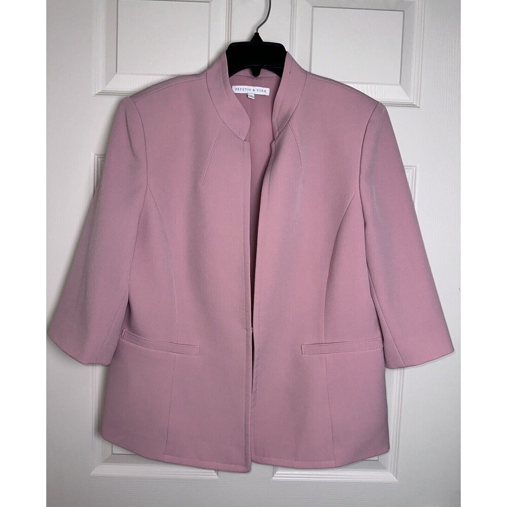 Preston & York Single Button pink Blazer Jacket Women's Size 16